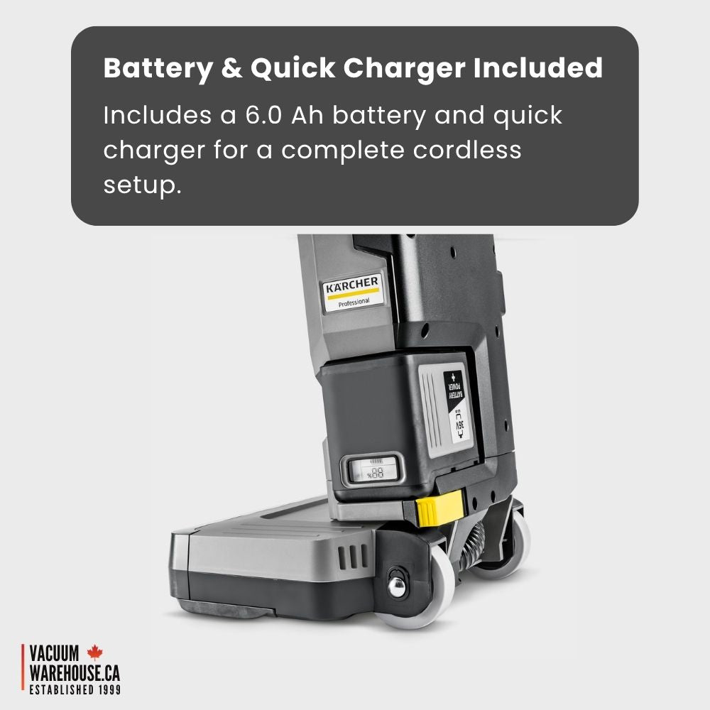 Karcher CV 30/2 Bp Pack Cordless Upright Vacuum