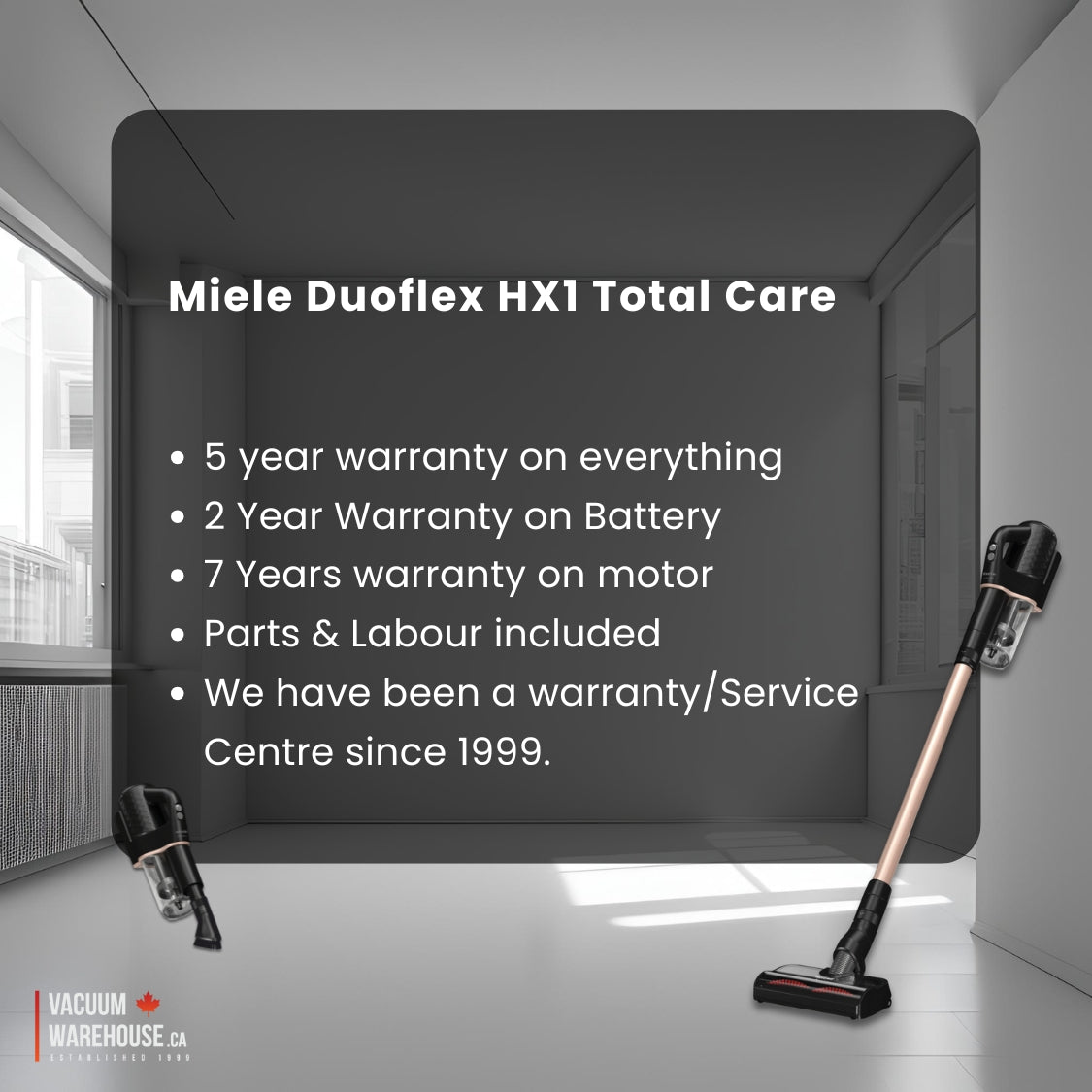 Miele Duoflex HX1 Total Care Cordless Stick Vacuum Cleaner - Osbidian Black