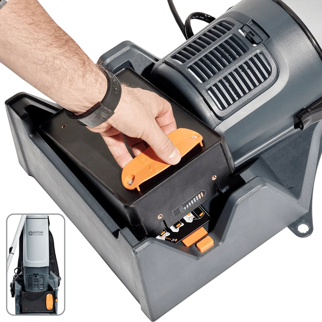 Nilfisk GD5 Battery HEPA Backpack Vacuum Cleaner
