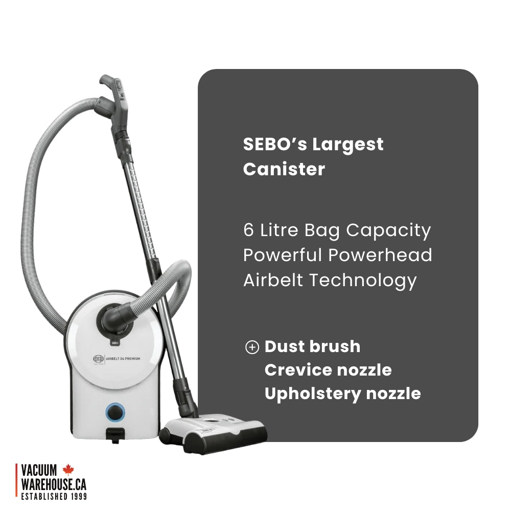 Sebo Airbelt D4 Premium Canister Vacuum Cleaner