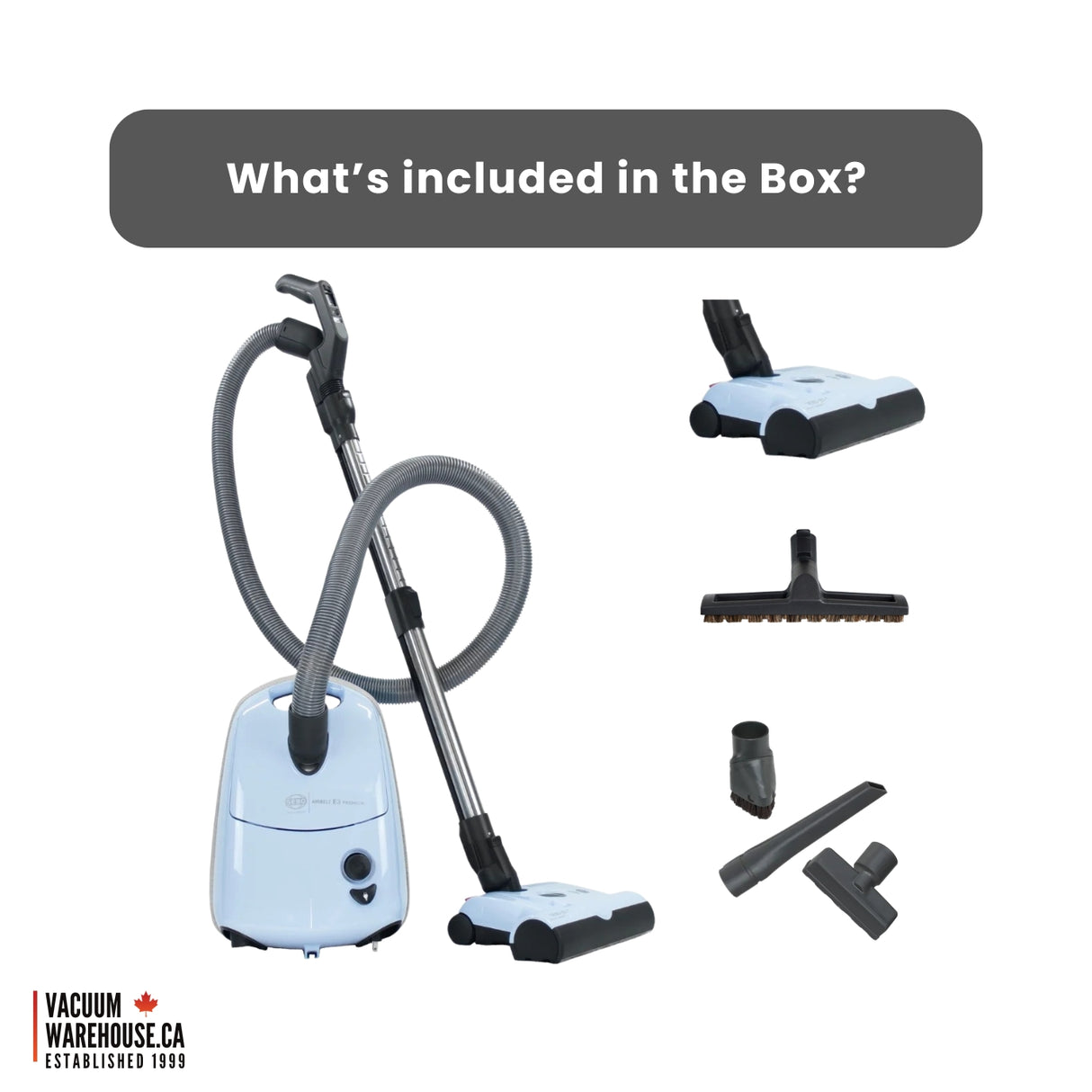 Sebo Airbelt E3 Premium Canister Vacuum - Pastel Blue