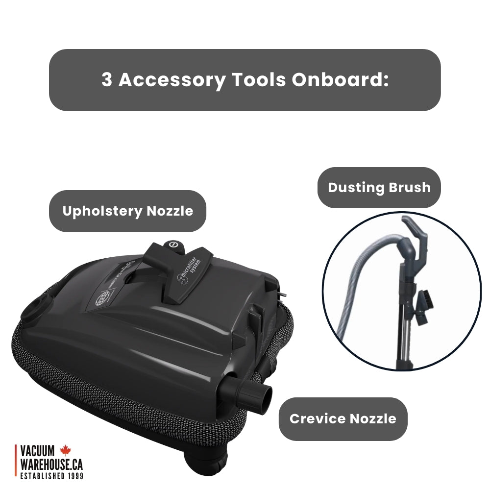 Sebo Airbelt K2 Turbo Canister Vacuum Onyx Black Color