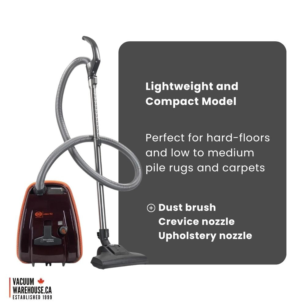 Sebo Airbelt K2 Turbo Canister Vacuum Cleaner - Volcano Red
