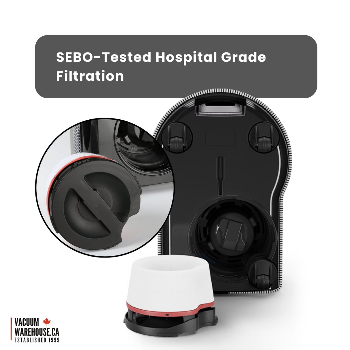 Sebo Airbelt D1 Canister vacuum cleaner - Black Cherry