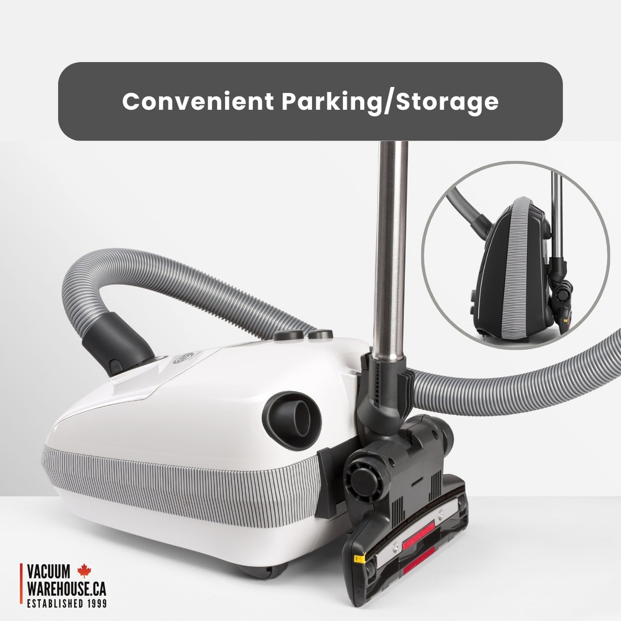 Sebo Airbelt E3 Premium Canister Vacuum Cleaner - White - 91646FC