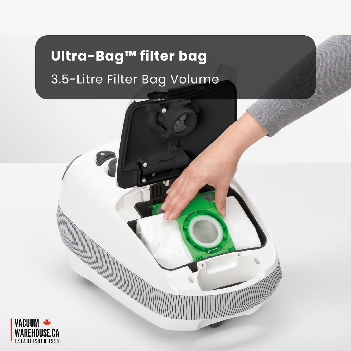 Sebo Airbelt E3 Premium Canister Vacuum Cleaner - White - 91646FC