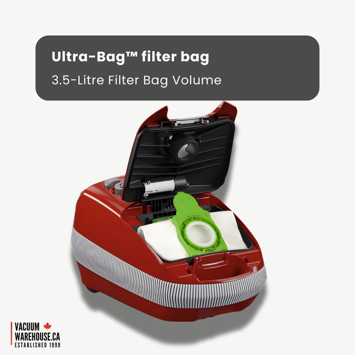 Sebo Airbelt E3 Premium Canister Vacuum Cleaner - Red - VacuumWhouse - 91642FC