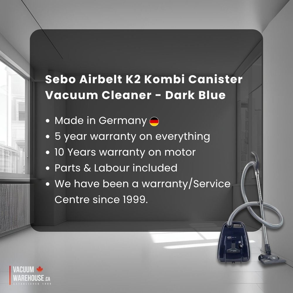 Sebo Airbelt K2 Kombi Canister Vacuum Cleaner - Dark Blue