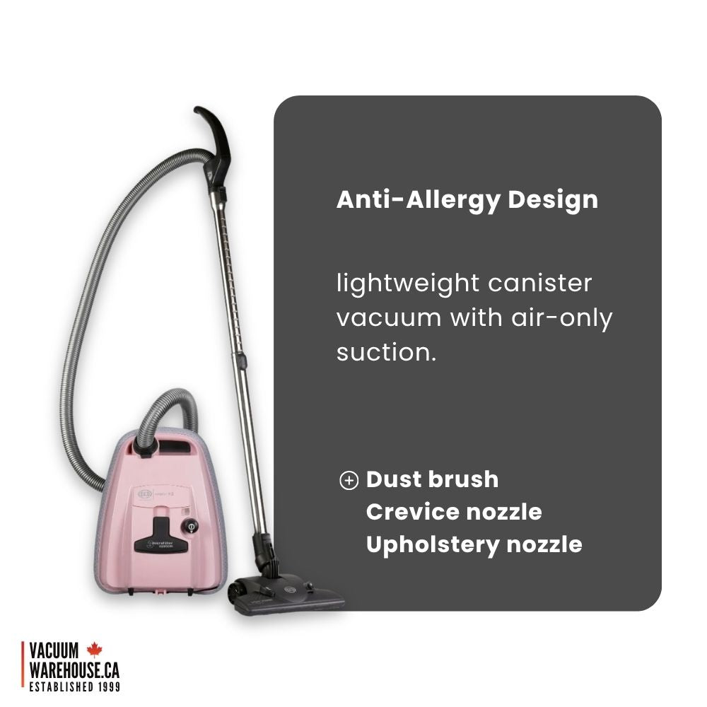 Sebo Airbelt K2 Kombi Canister Vacuum Cleaner - Pastel Pink
