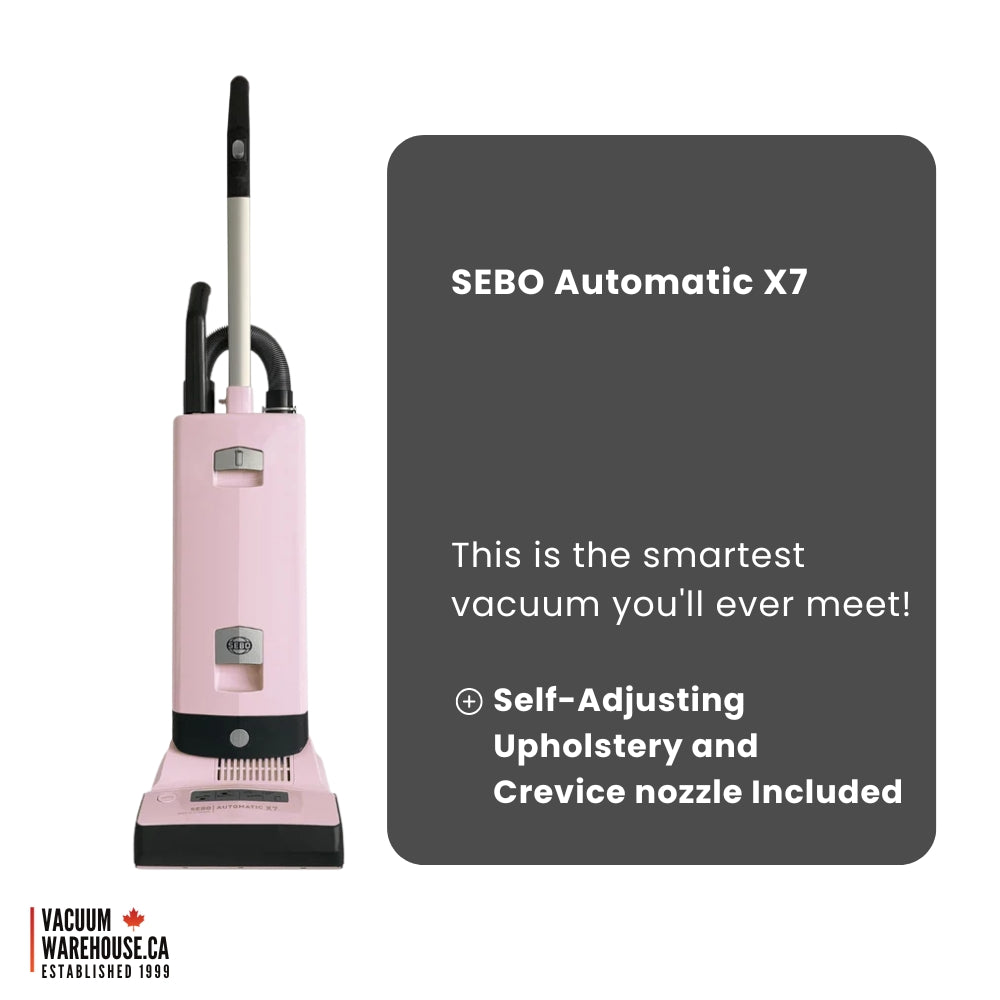 Sebo Automatic X7 upright vacuum cleaner - Pastel Pink