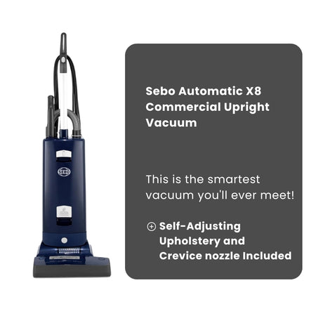 Sebo Automatic X8 Commercial Upright Vacuum Cleaner - Dark Blue