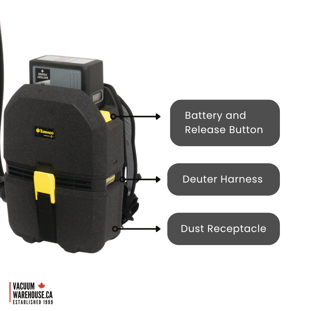 Tornado Zephyr Cordless Backpack with Battery and Charger