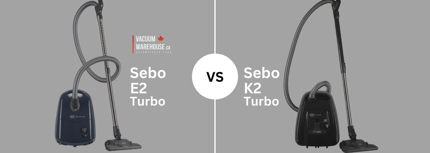 SEBO E2 Turbo model vs the SEBO K2 Turbo model. What’s the Difference?