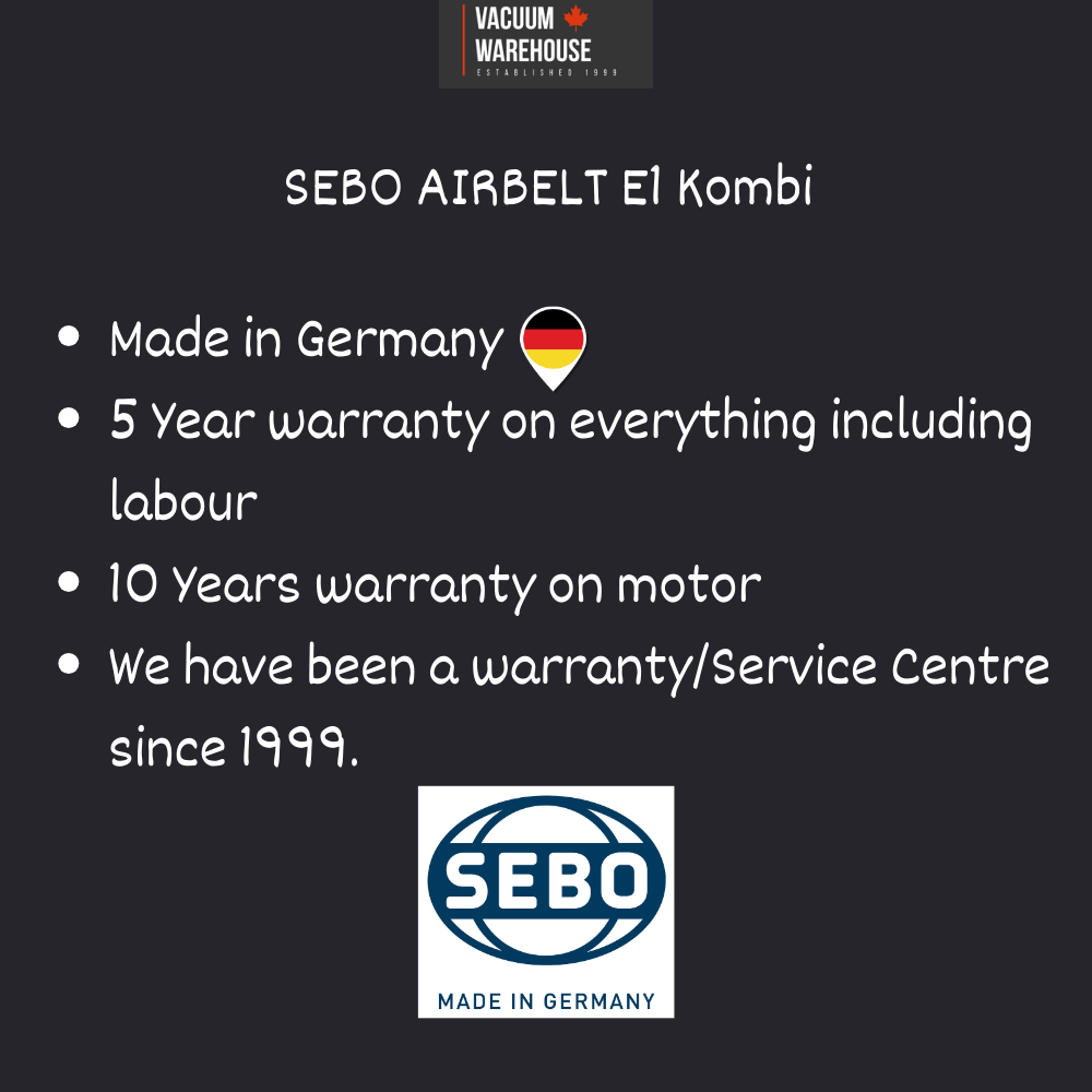 SEBO AIRBELT E1 Kombi Canister Vacuum