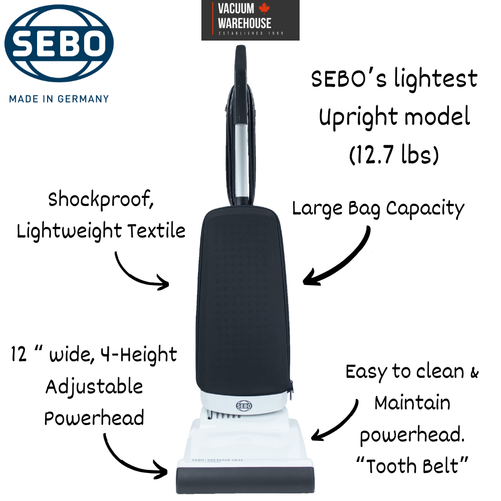 Sebo Softcase CE12 Lightweight Upright Vacuum