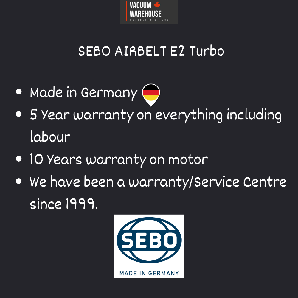 Sebo Airbelt E2 Turbo Canister Vacuum Red