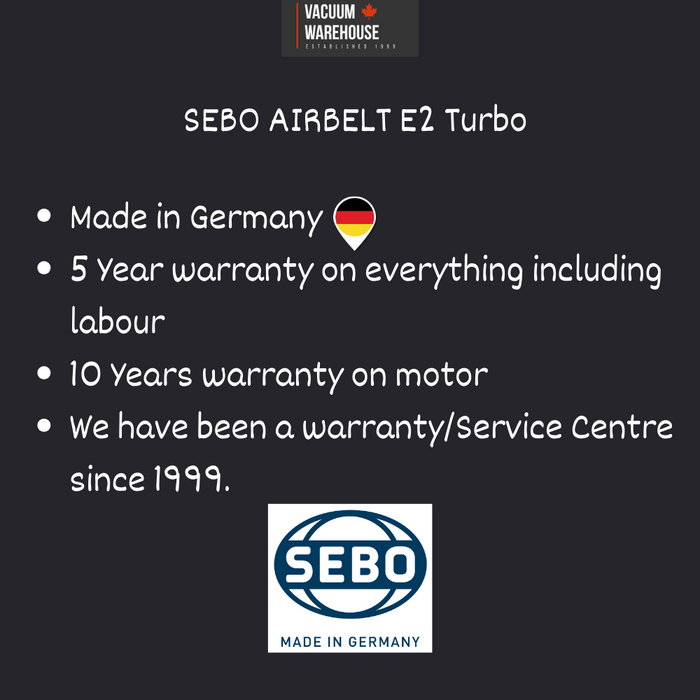 SEBO Airbelt E2 Turbo Canister Vacuum