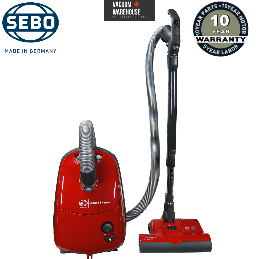 Sebo Airbelt E3 Premium Canister Vacuum Red