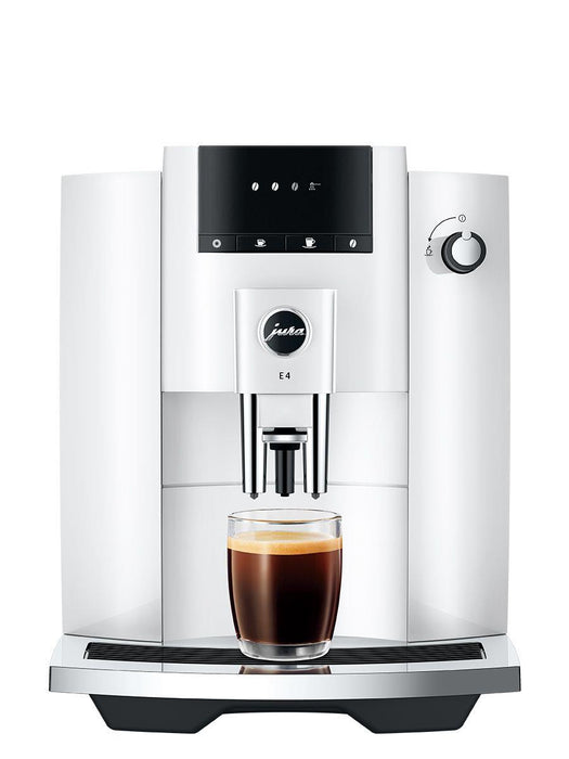 Jura E4 Super Automatic Coffee Machine - Piano White