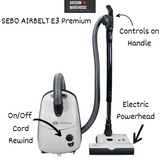 Sebo Airbelt E3 Premium Canister Vacuum Graphite