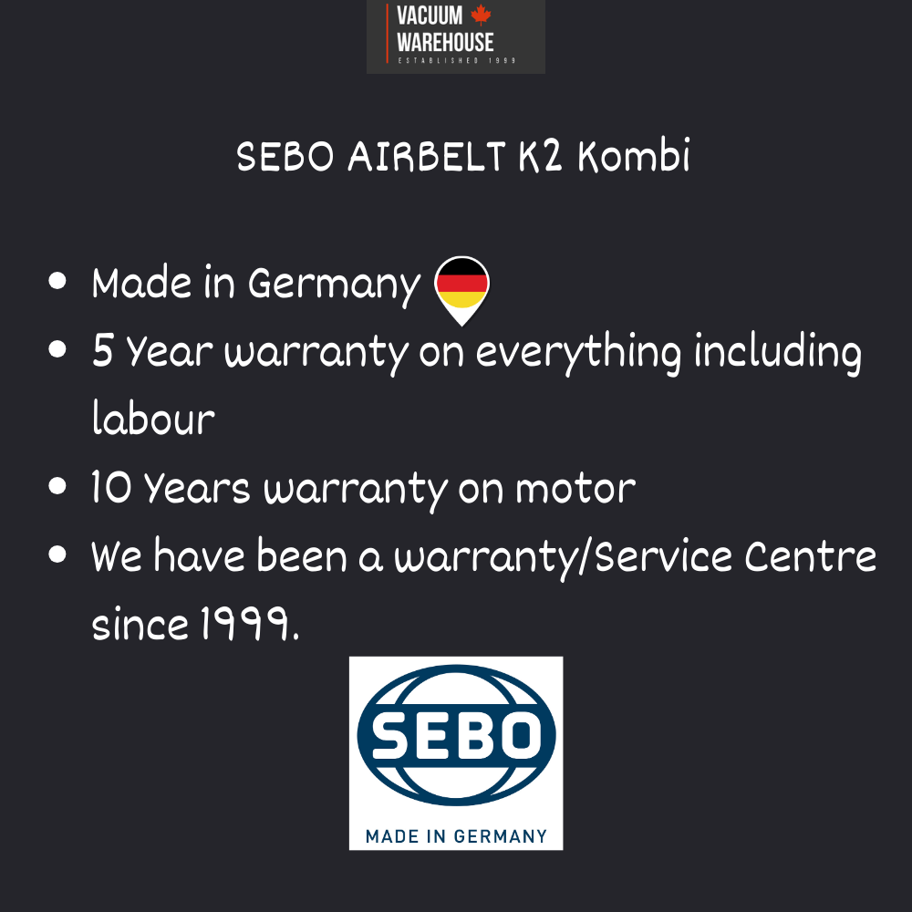 Sebo Airbelt K2 Kombi Canister Vacuum White