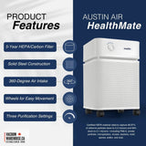 Austin Air HealthMate Air Purifier - White