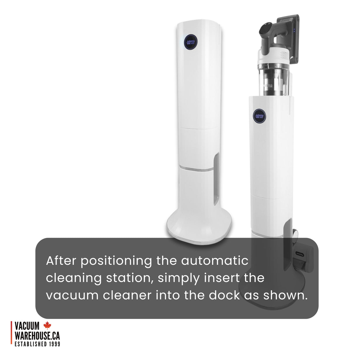 Cordless Stick Vacuum Cleaner with Charging Station - SERENITY - 25.9 V Battery - White