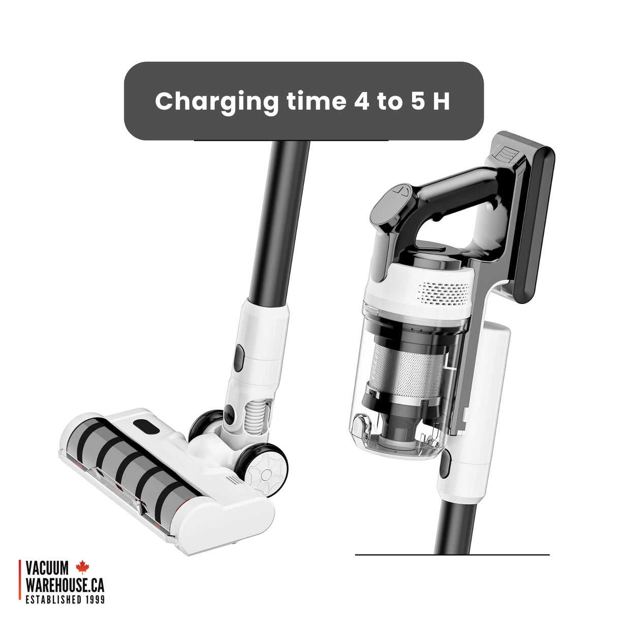Cordless Stick Vacuum Cleaner with Charging Station - SERENITY - 25.9 V Battery - White