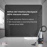Nilfisk GD5 Battery HEPA Backpack Vacuum Cleaner