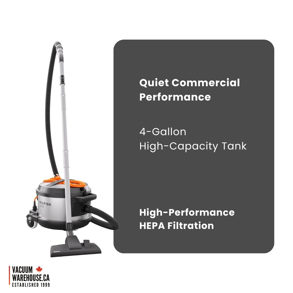 Nilfisk GD930 HSP 120V 4 GAL HEPA Canister Vacuum Cleaner