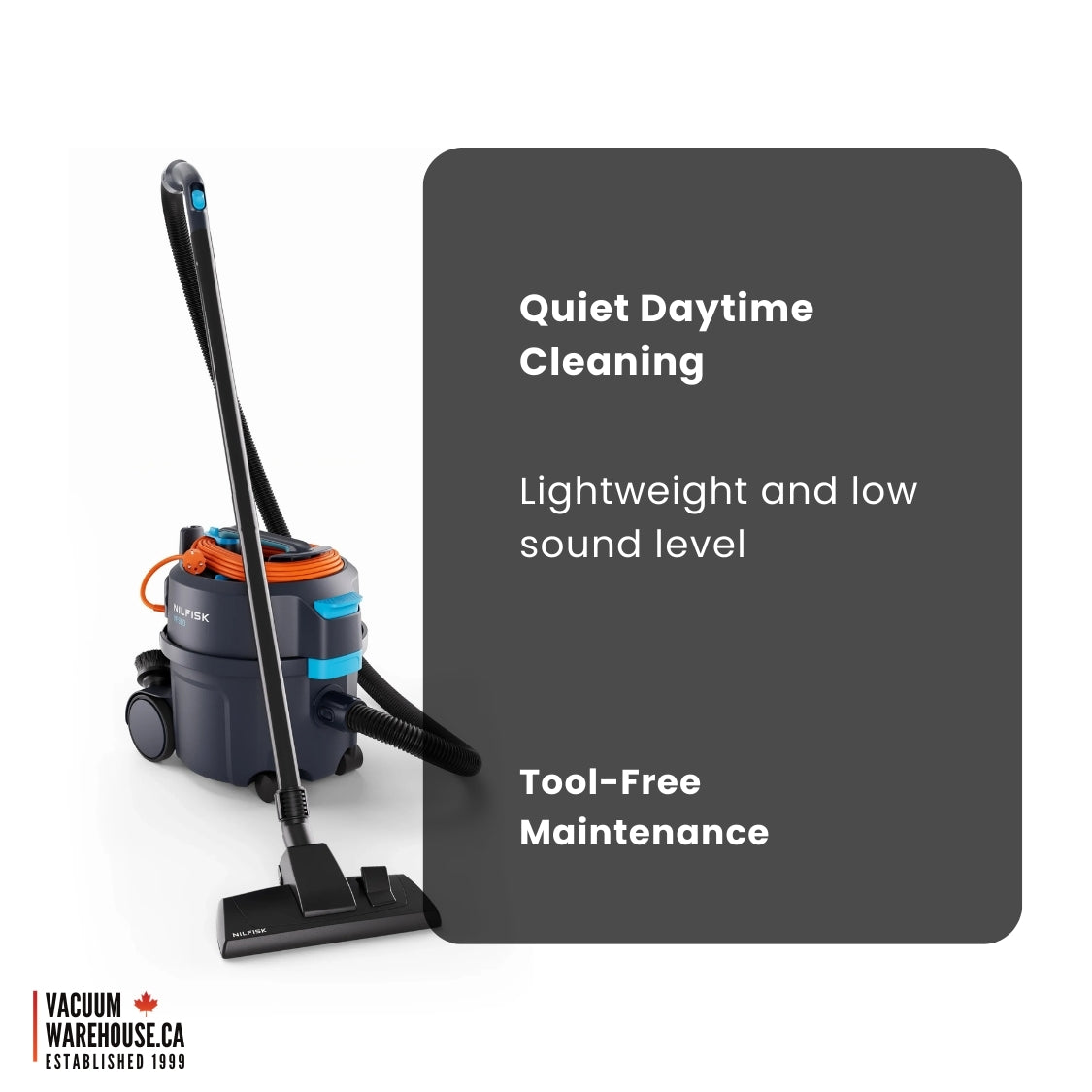 Nilfisk VP300 HEPA Canister Commercial Vacuum Cleaner