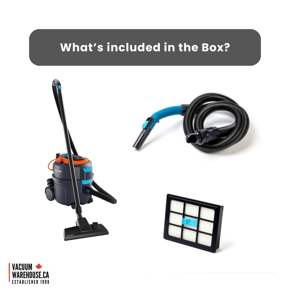 Nilfisk VP300 HEPA Canister Commercial Vacuum Cleaner