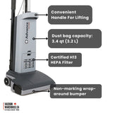 Nilfisk VU500 12INCH Commercial Upright Vacuum US - 107404753