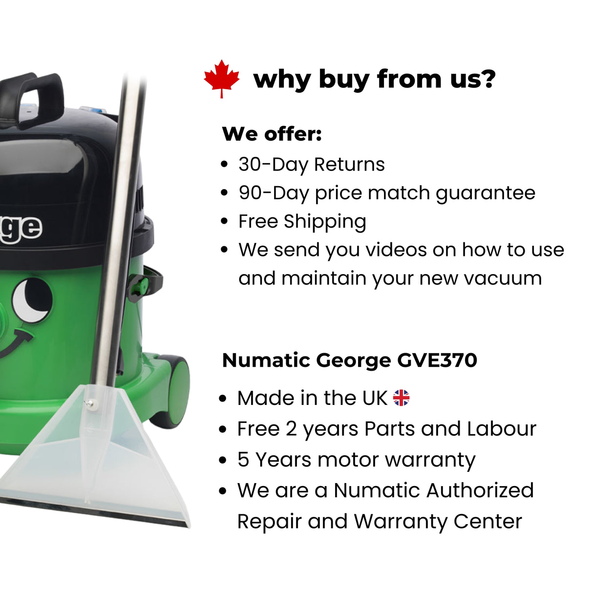 Numatic George GVE370 Vacuum Extractor