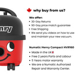 Numatic Henry Compact HVR160 vacuum cleaner