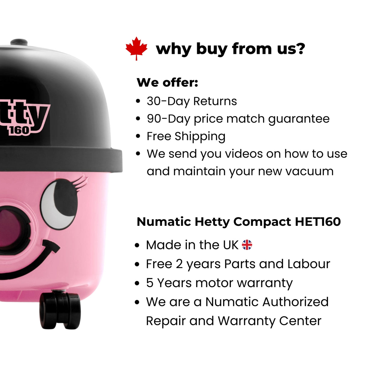 Numatic Hetty Compact HET160 Vacuum Cleaner