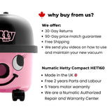 Numatic Hetty Compact HET160 Vacuum Cleaner