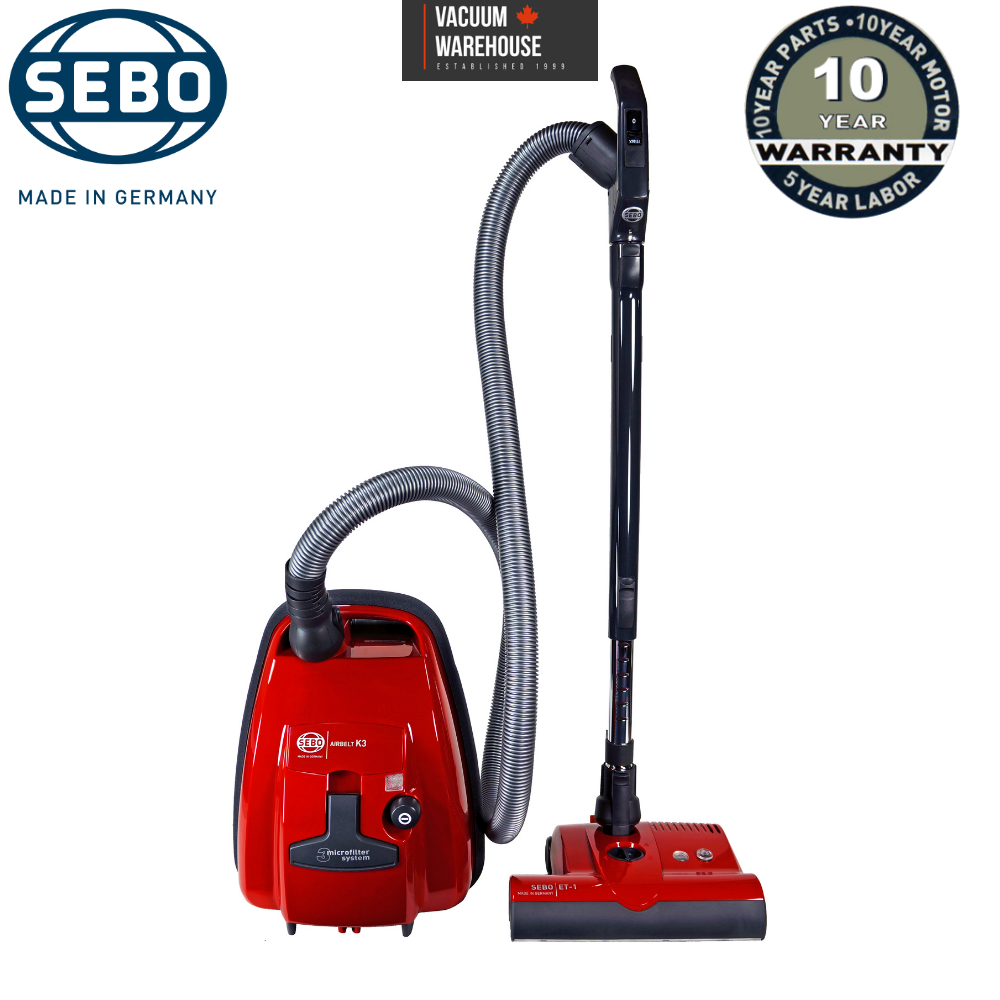 SEBO AIRBELT K3 Premium Canister Vacuum Onyx Black