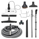 SEBO 35FT STANDARD CENTRAL VACUUM KIT WITH WHITE ET-1 F2 POWER HEAD