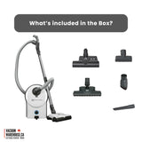 Sebo Airbelt D4 Premium Canister Vacuum Cleaner - White