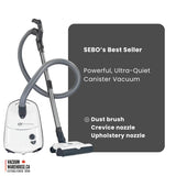 Sebo Airbelt E3 Premium Canister Vacuum Cleaner - White