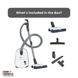 Sebo Airbelt E3 Premium Canister Vacuum Cleaner - White