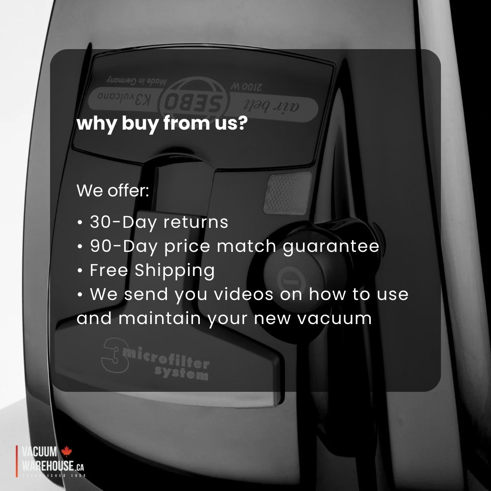 Sebo Airbelt K2 Turbo Canister Vacuum Onyx Black Color