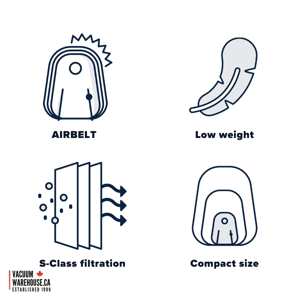 Sebo Airbelt K2 Turbo Canister Vacuum Onyx Black Color