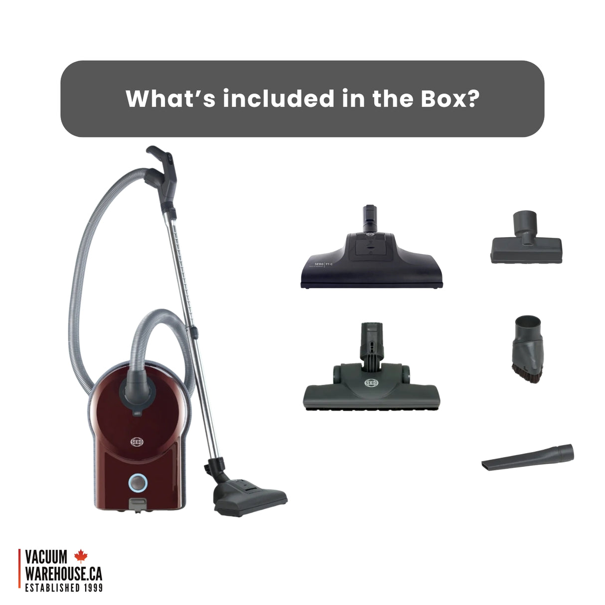 Sebo Airbelt D1 Canister vacuum cleaner - Black Cherry