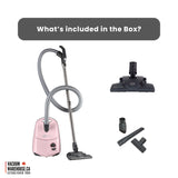 Sebo Airbelt E1 Kombi Canister Vacuum Cleaner - Pastel Pink