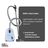 Sebo Airbelt E1 Kombi Canister Vacuum Cleaner - Pastel Blue