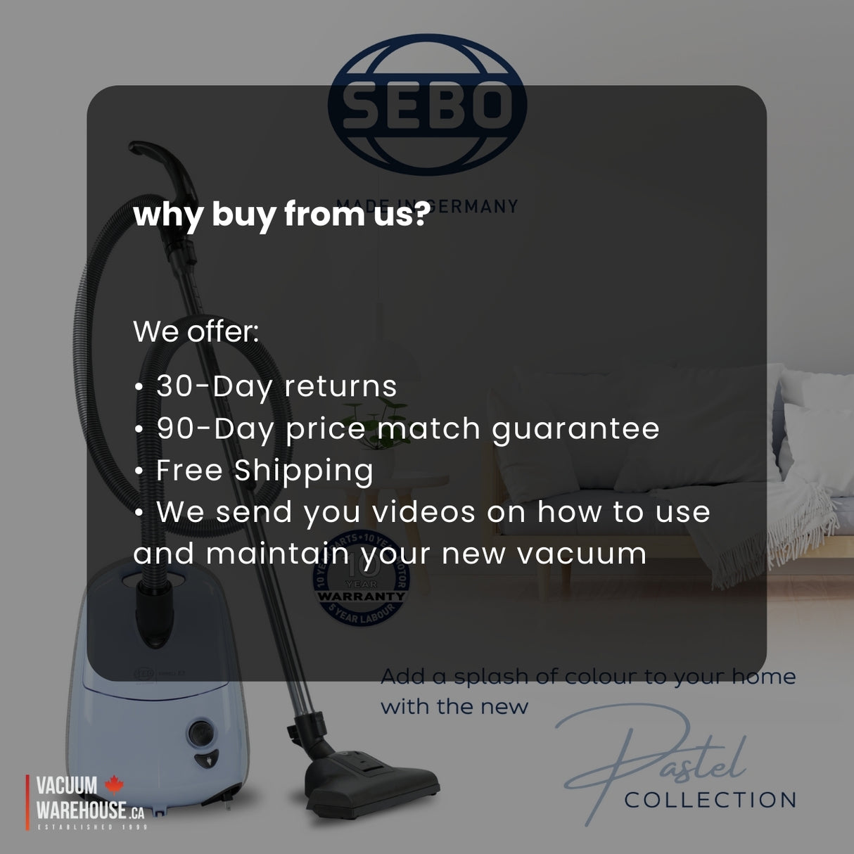 Sebo Airbelt E2 Turbo Canister Vacuum Cleaner