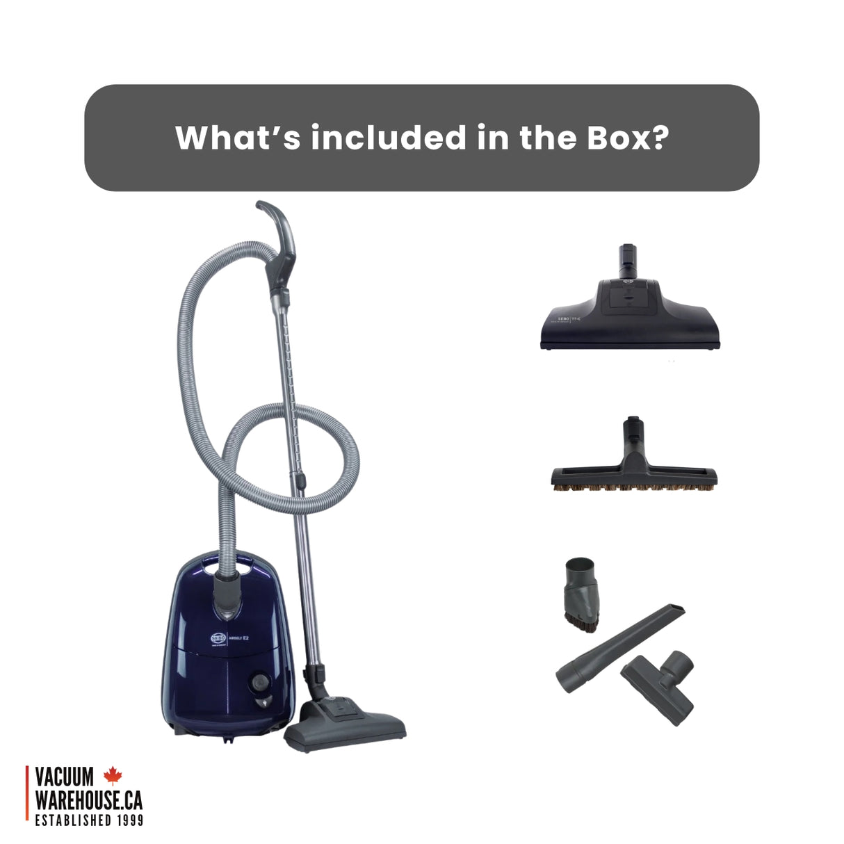 Sebo Airbelt E2 Turbo Canister Vacuum Cleaner - Dark Blue