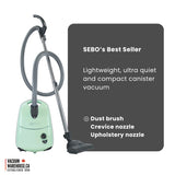 Sebo Airbelt E2 Turbo Canister Vacuum Cleaner - Pastel Mint